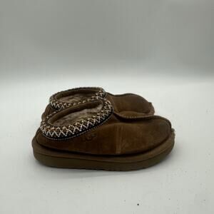 Kids Youth Size 9 UGG Tasman II Slipper Chestnut Suede Slip On Clogs Unisex